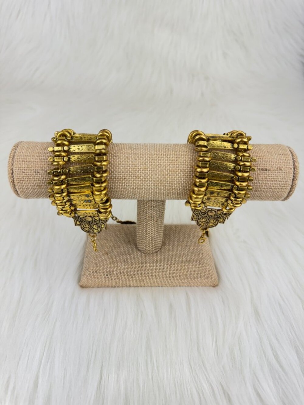 2 Coachella Turkish Bohemian Gypsy Adjustable Festival Bracelets Anklets Gold